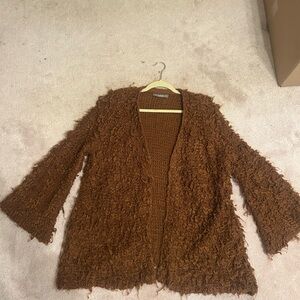 Cozy Brown Textured Women's Sweater